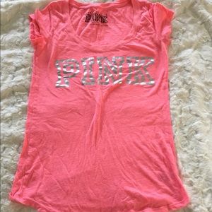 CLEARANCE Victoria’s Secret PINK Tee Neon Pink XS